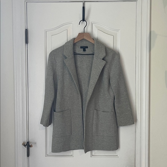 J.Crew | Sophie Open Front Sweater Blazer Heather Gray Size XS Classic J0244 - Picture 4 of 10